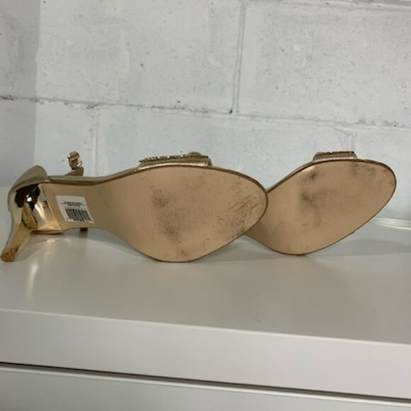 ECS Walk Eaze Golden Fancy Kitten Heels - Size 39 - Picture 10 of 13